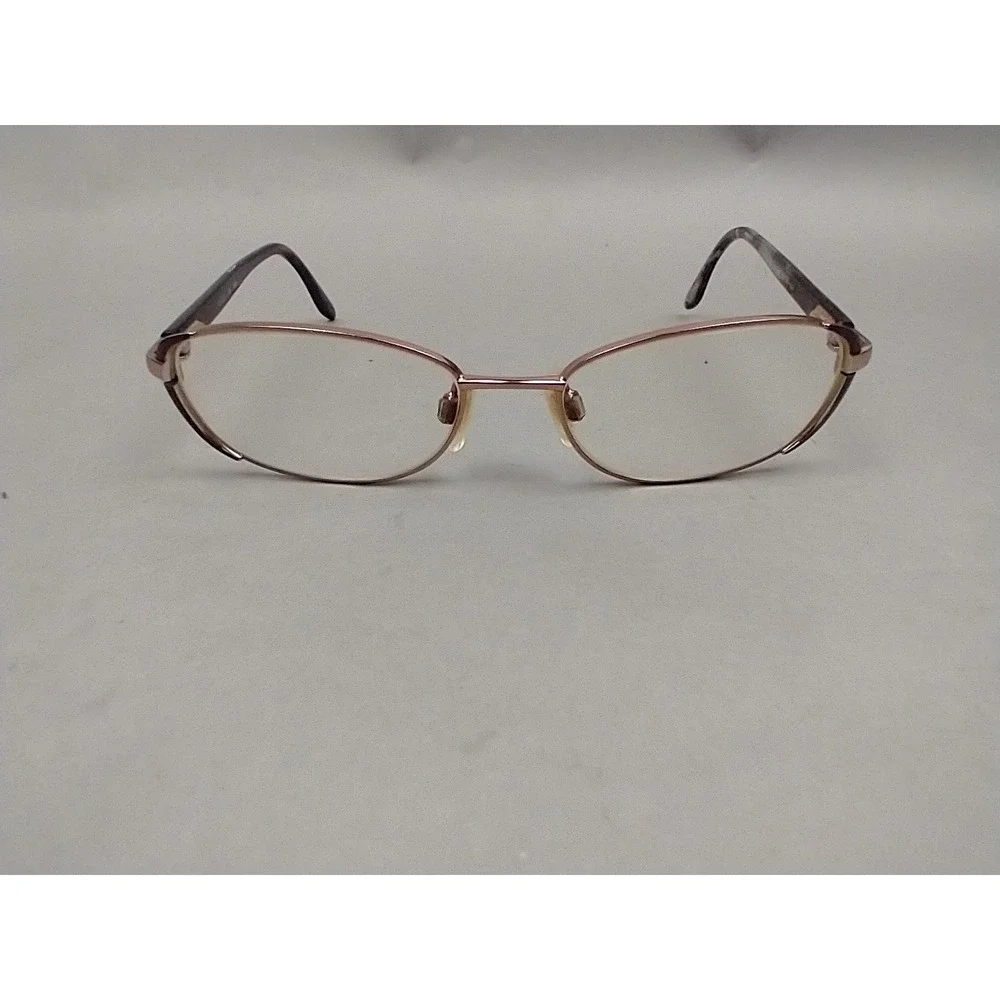 Elle Eyeglasses Frame EL13344 BR Women's Brown Metal‎ Oval Full Rim 51-16-135